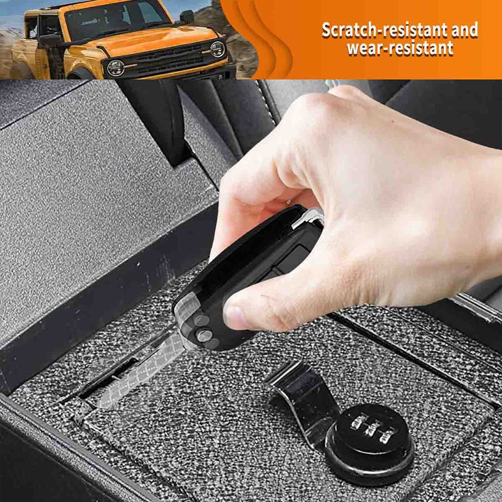 ALLTIMES Center Console Box Safe for Ford for Bronco 2Door/4Door 2021-2022, 3-Digit Password, Black Carbon Steel with Anti-rust Coating