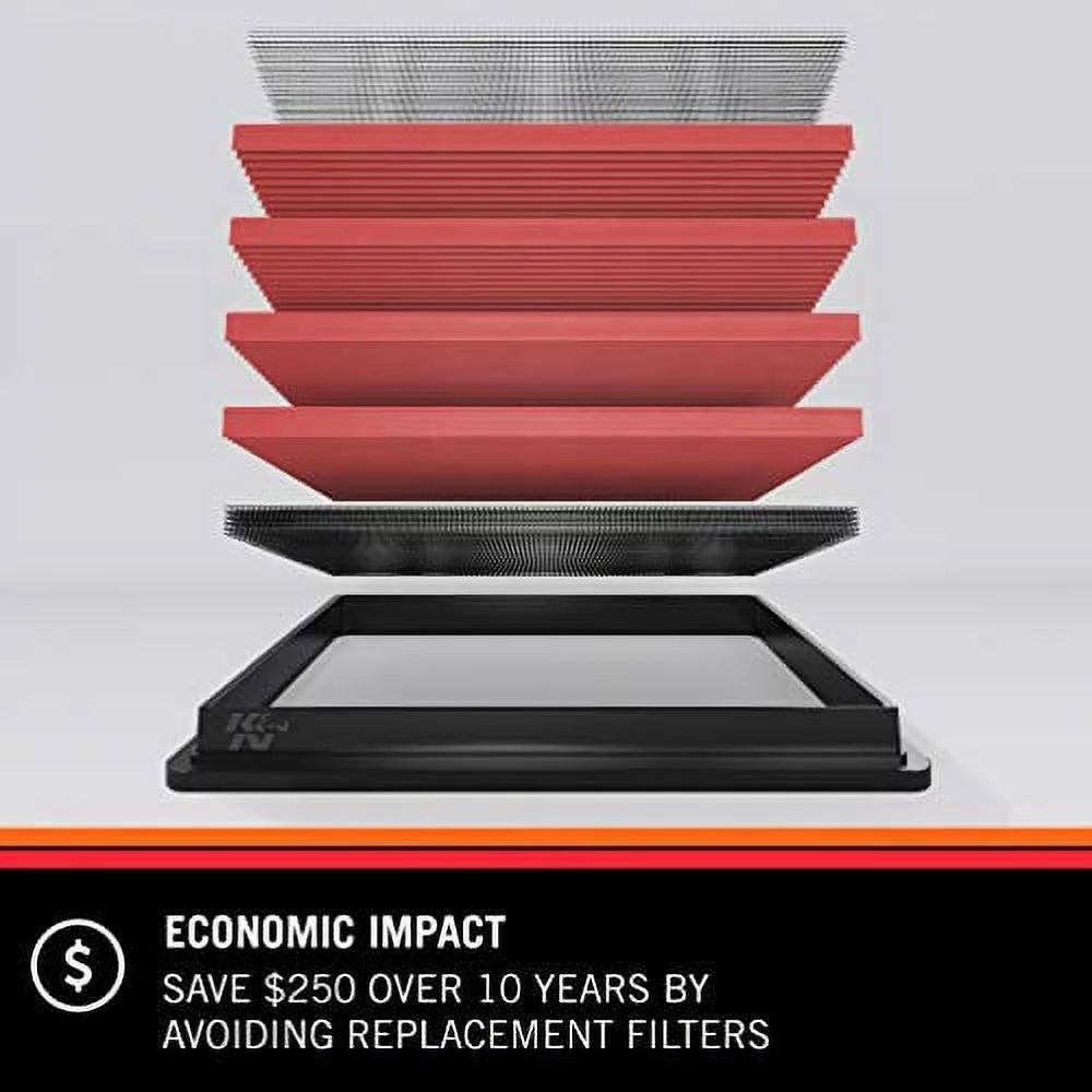 K&N Engine Air Filter: High Performance, Premium, Washable, Replacement Filter: 2015-2019 GENESIS/HYUNDAI (G80, G90, Genesis), 33-5020