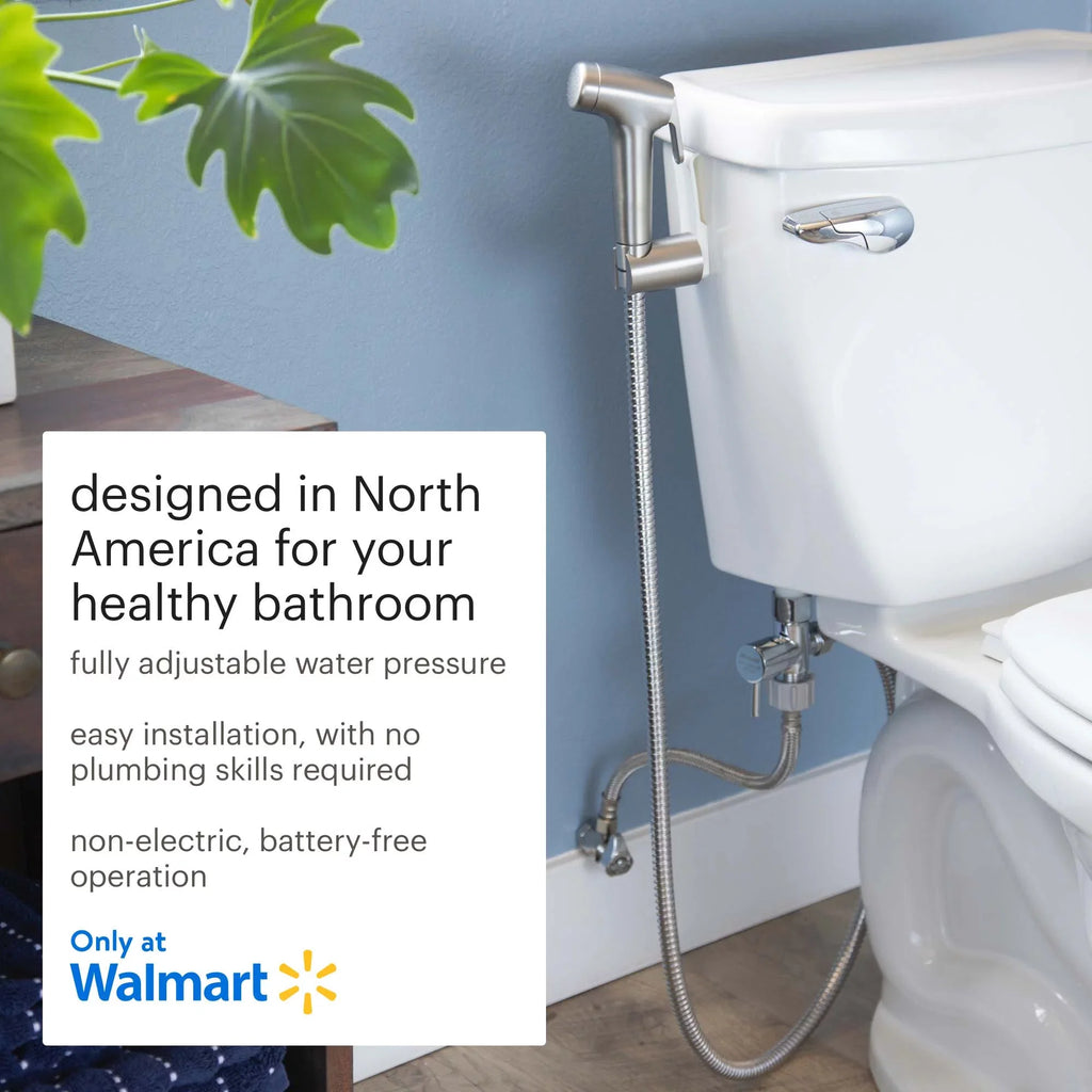 Brondell Rinslet Hand-Held Bidet in Brushed Nickel Finish, Silver