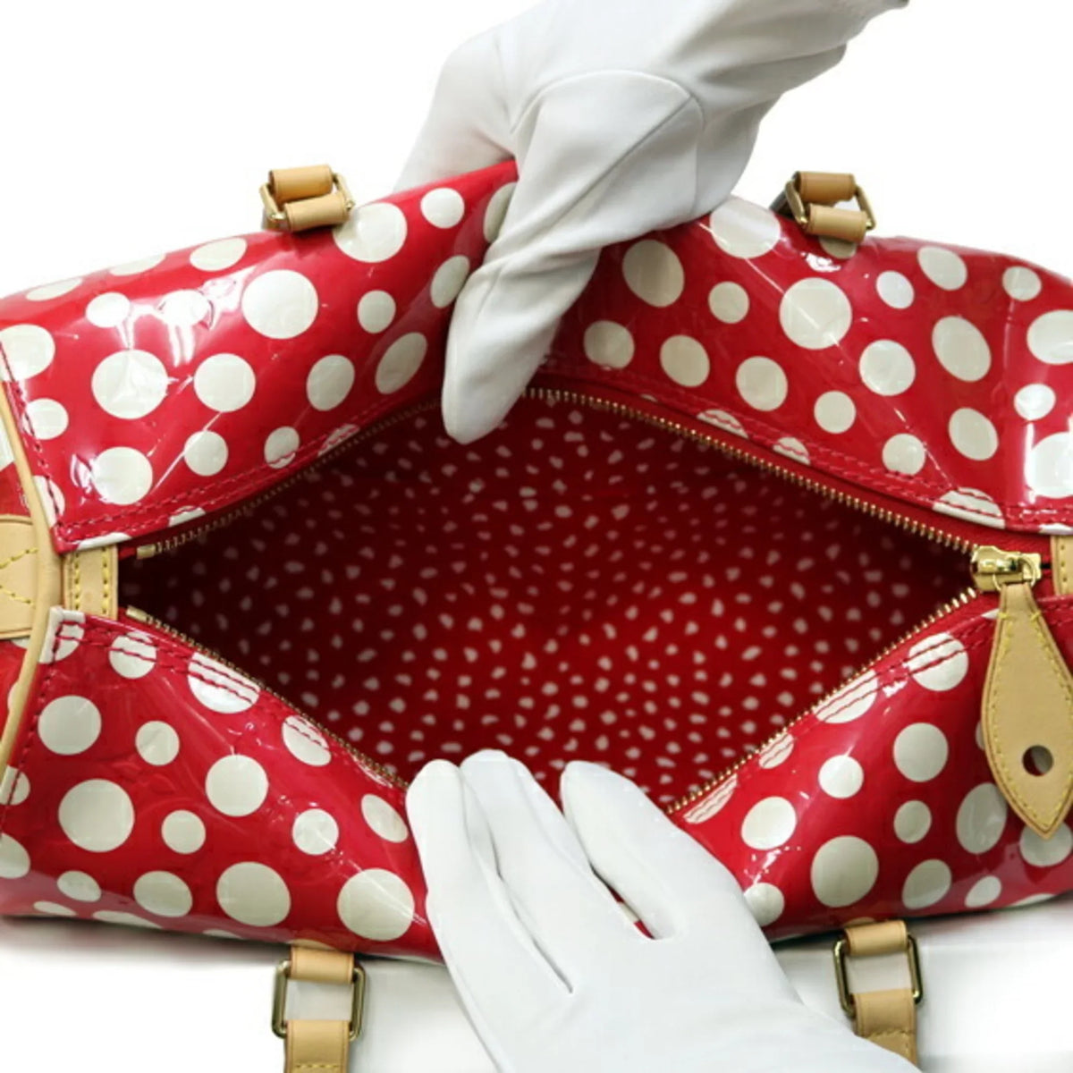 Pre-Owned LOUIS VUITTON Shoulder Bag Verni Dot Infinity Papillon 30 Yayoi Kusama M91425 Ladies (Good)
