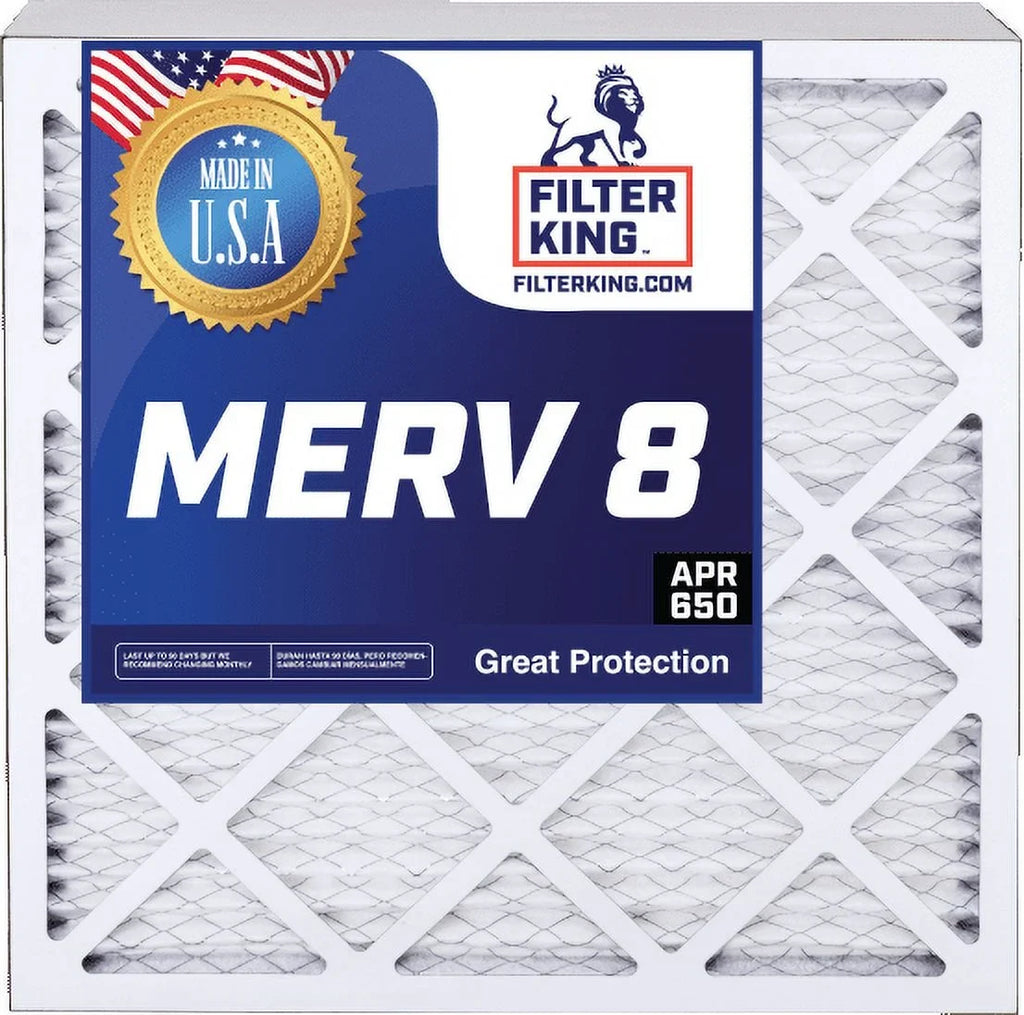 Filter King 30x30x1 Air Filter | 5-PACK | MERV 8 HVAC Pleated A/C Furnace Filters | MADE IN USA | Actual Size: 29.5 x 29.5 x .75"