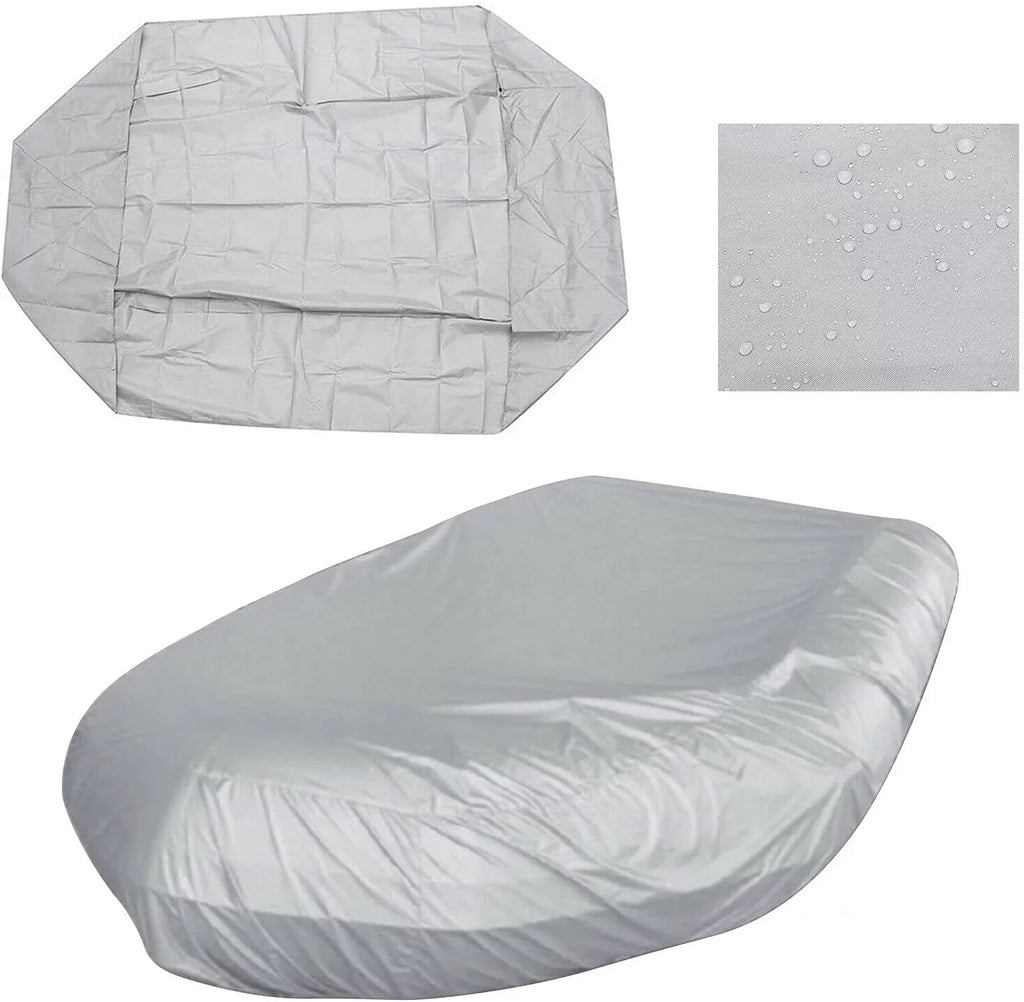 Durable Waterproof Dustproof Boat Cover Air-filled Boat Dinghy Cover Silver Grey