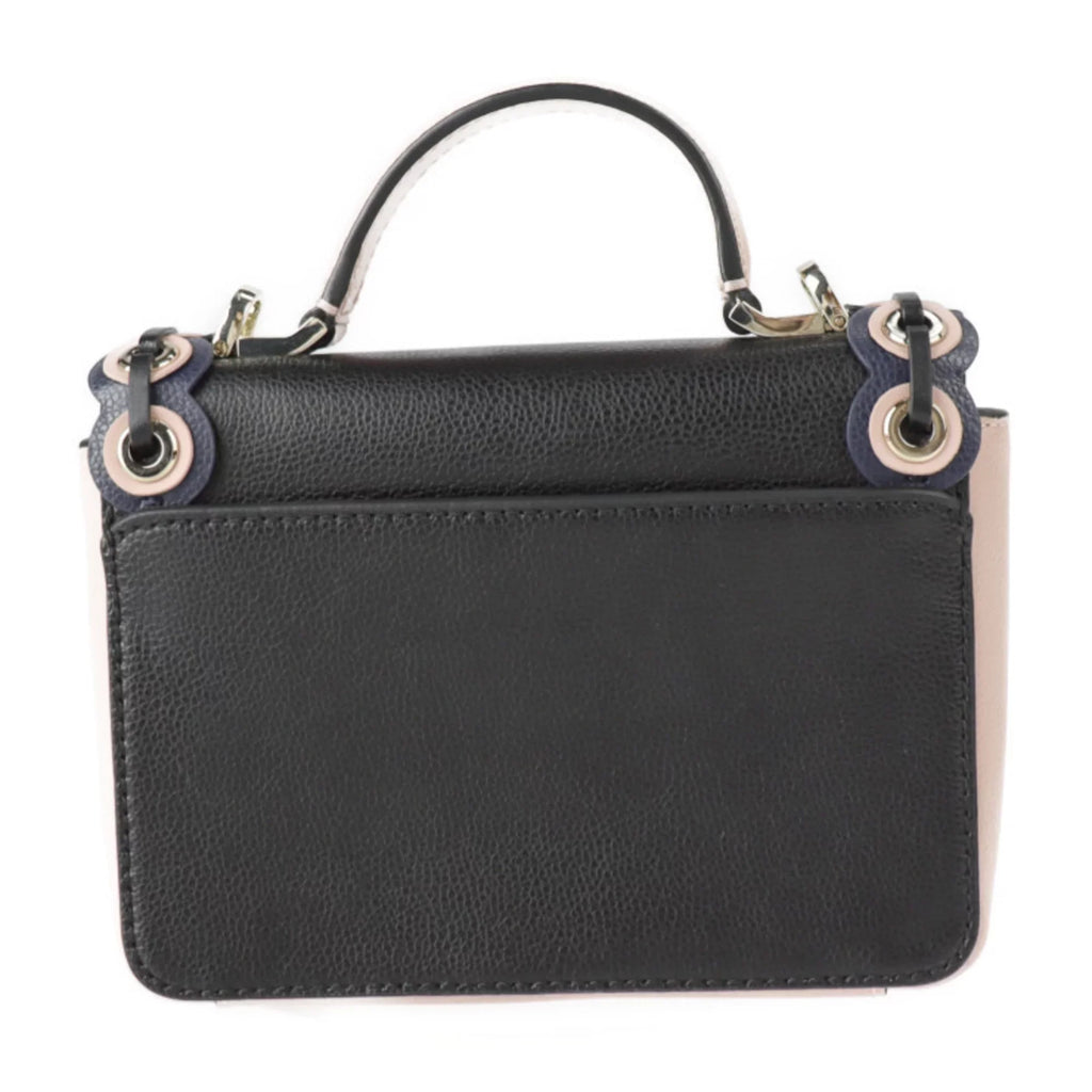 Pre-Owned Kate Spade Maisy Patternson drive grommet handbag WKRU5899 leather black pink beige gold hardware 2WAY shoulder bag punching (Good)