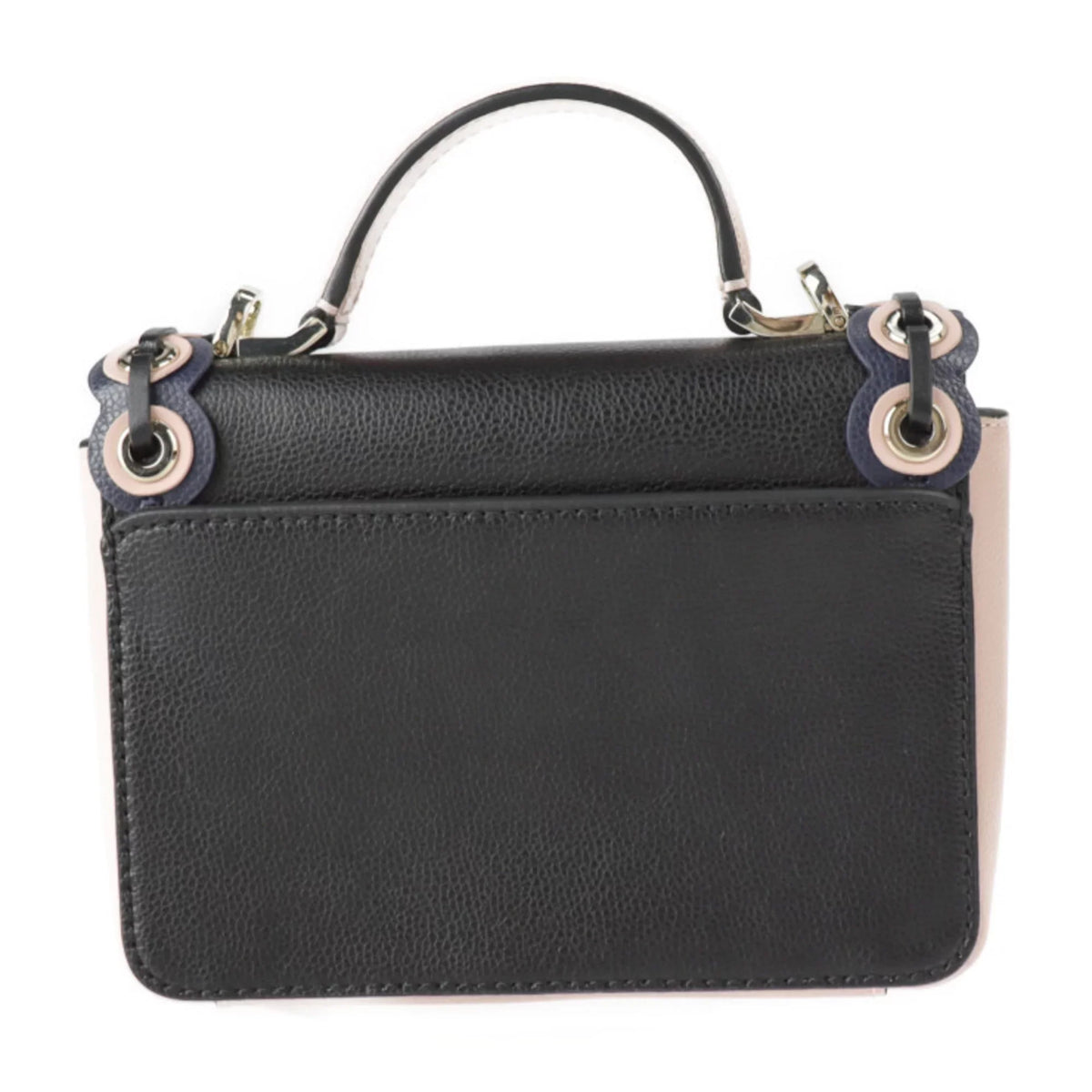 Pre-Owned Kate Spade Maisy Patternson drive grommet handbag WKRU5899 leather black pink beige gold hardware 2WAY shoulder bag punching (Good)