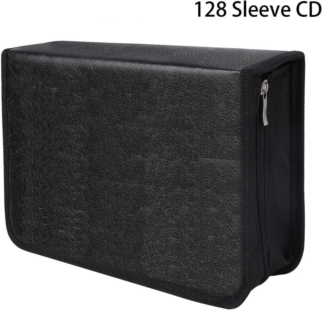 80 Capacity / Case Wallet, PU Leather / Binder Case Storage Holder With Zippers, Portable Disc Storage Organizer Bag For Home, Office,Travel, Car