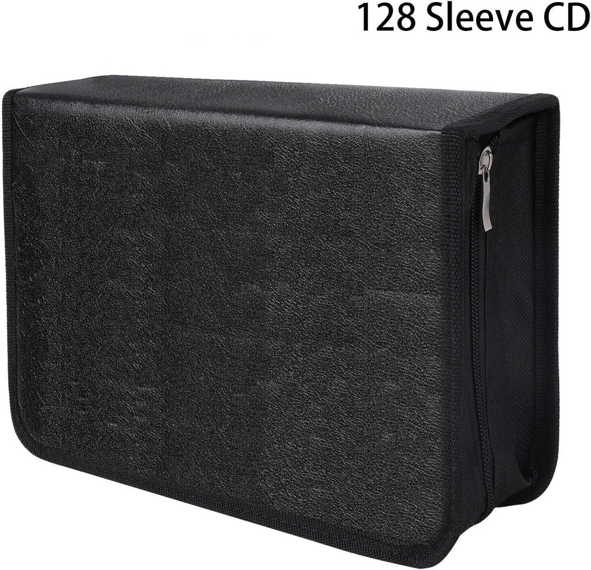 80 Capacity / Case Wallet, PU Leather / Binder Case Storage Holder With Zippers, Portable Disc Storage Organizer Bag For Home, Office,Travel, Car