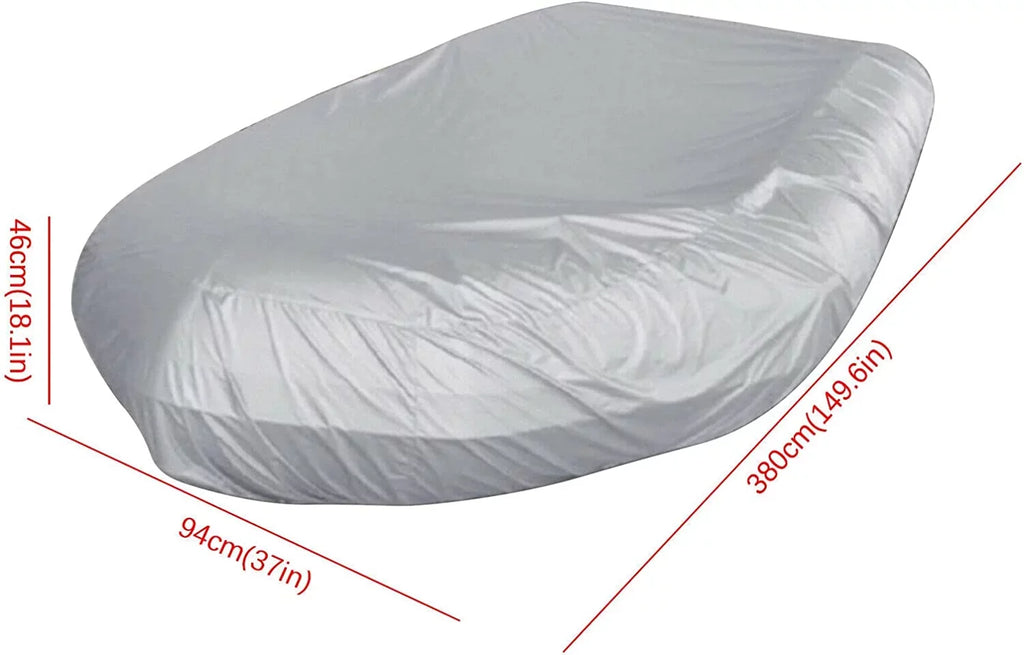 Durable Waterproof Dustproof Boat Cover Air-filled Boat Dinghy Cover Silver Grey