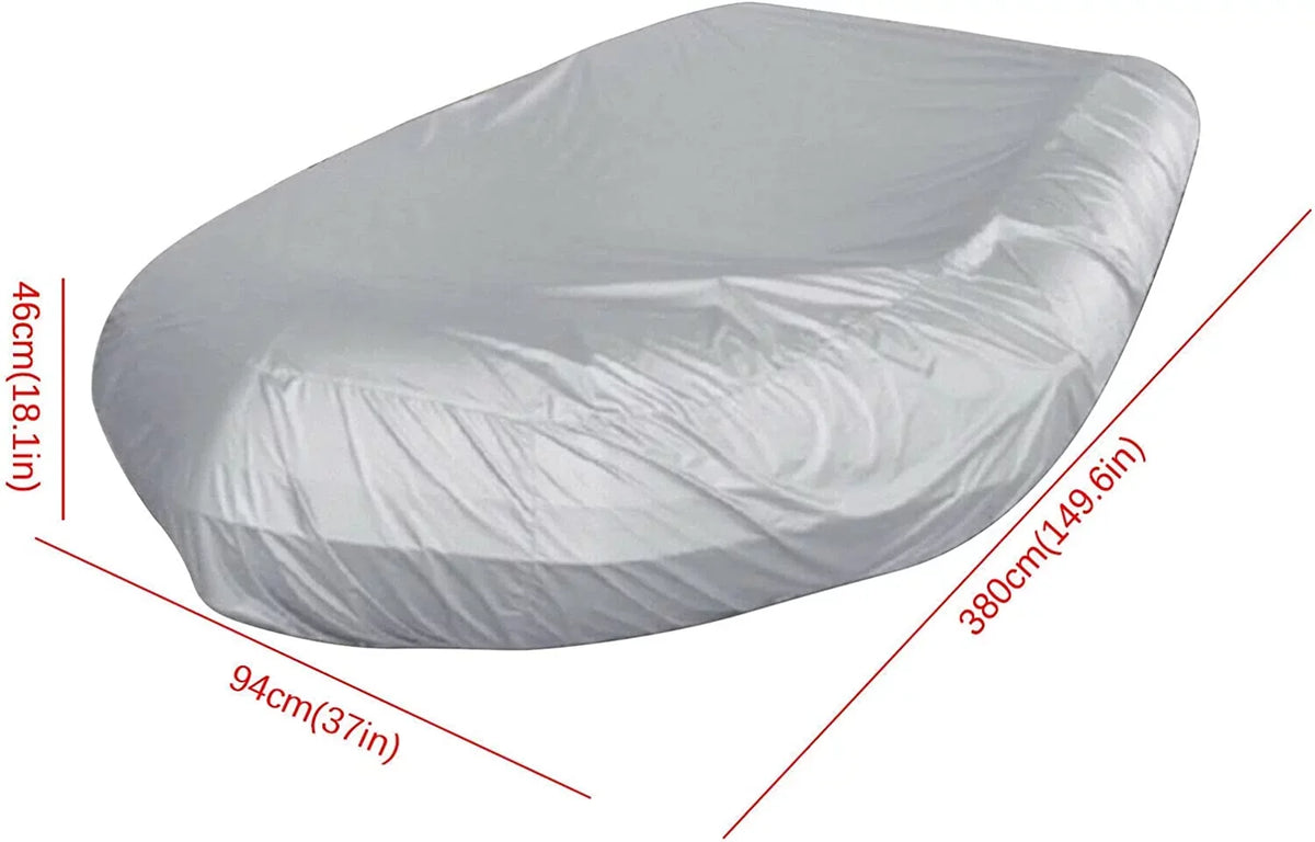 Durable Waterproof Dustproof Boat Cover Air-filled Boat Dinghy Cover Silver Grey