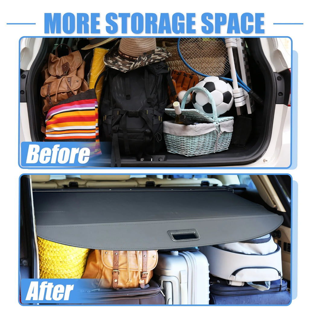 Unique Bargains Retractable Cargo Cover for Subaru Forester 2019-2023 Waterproof Non Slip SUV Rear Trunk Shielding Shade