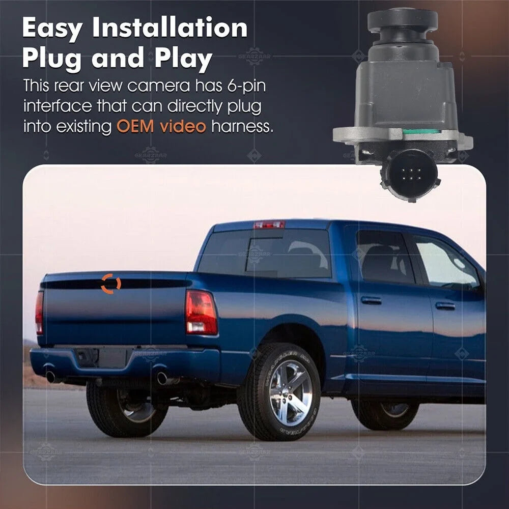 Replacement Reversing Camera 1080P HD For 2013-2016 Dodge RAM 1500 2500 3500 4500 5500 Clear View