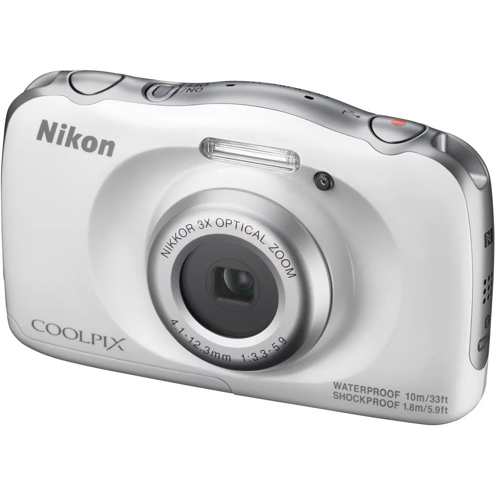 Restored Nikon COOLPIX W100 13.2MP Digital Camera w/ 3x Zoom Lens – with 16GB Bundle includes, Sandisk Ultra SDHC 16GB Memory Card + Point and Shoot Field Bag Camera Case + Many More (Refurbished)