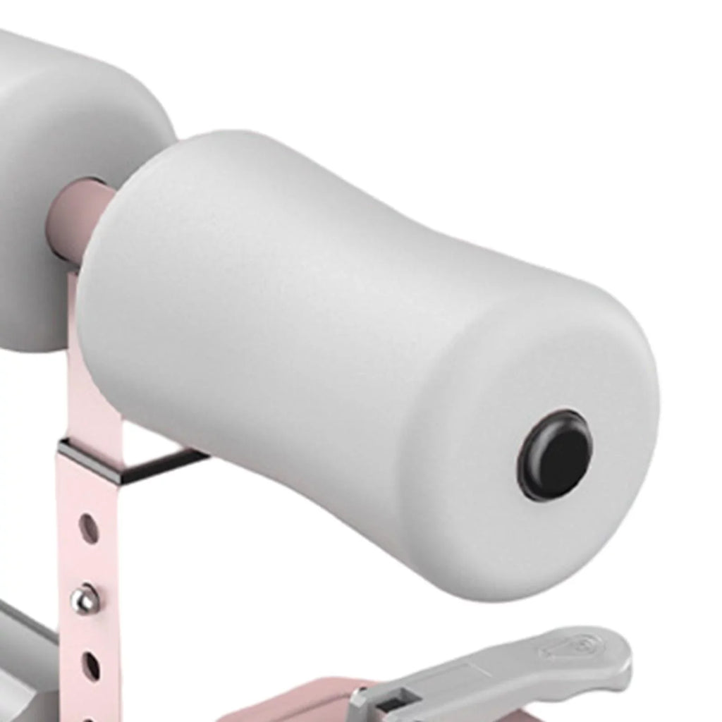 Floor Sitting Bar with Powerful Suction Cup 3 Height Settings Abs Equipment Abdominal Exercises - Pink Gray