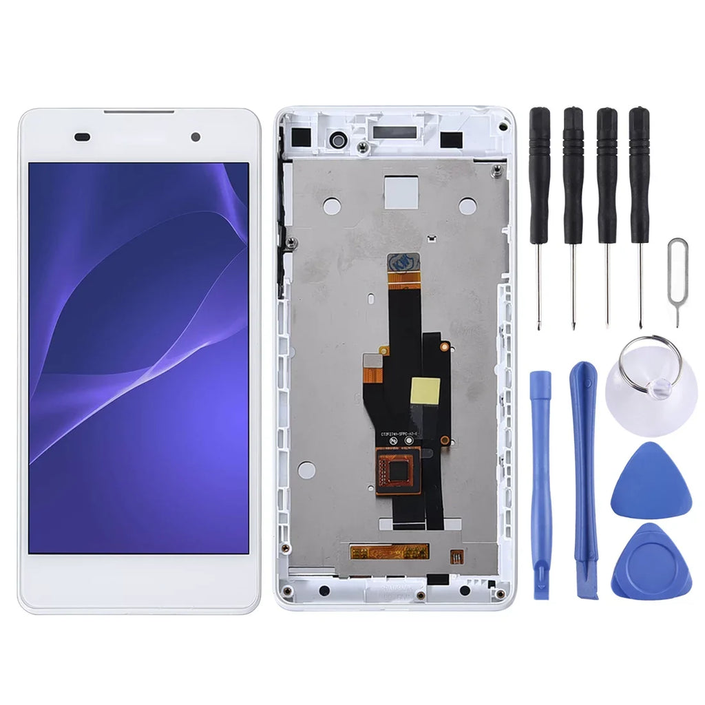 Cellphone Repair Parts OEM LCD Screen for Sony Xperia E5 F3311 F3313 Digitizer Full Assembly with Frame