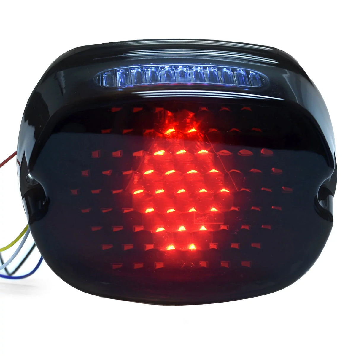 Krator Low Profile Smoke LED Tail Light Turn Signals Brake Light Running Light Compatible with Harley Davidson Ultra Classic Electra Glide FLHTCU 1999, 2007-2014 - Fits Most 6-1/4" Round Headlights