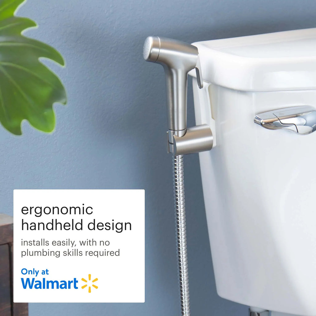 Brondell Rinslet Hand-Held Bidet in Brushed Nickel Finish, Silver