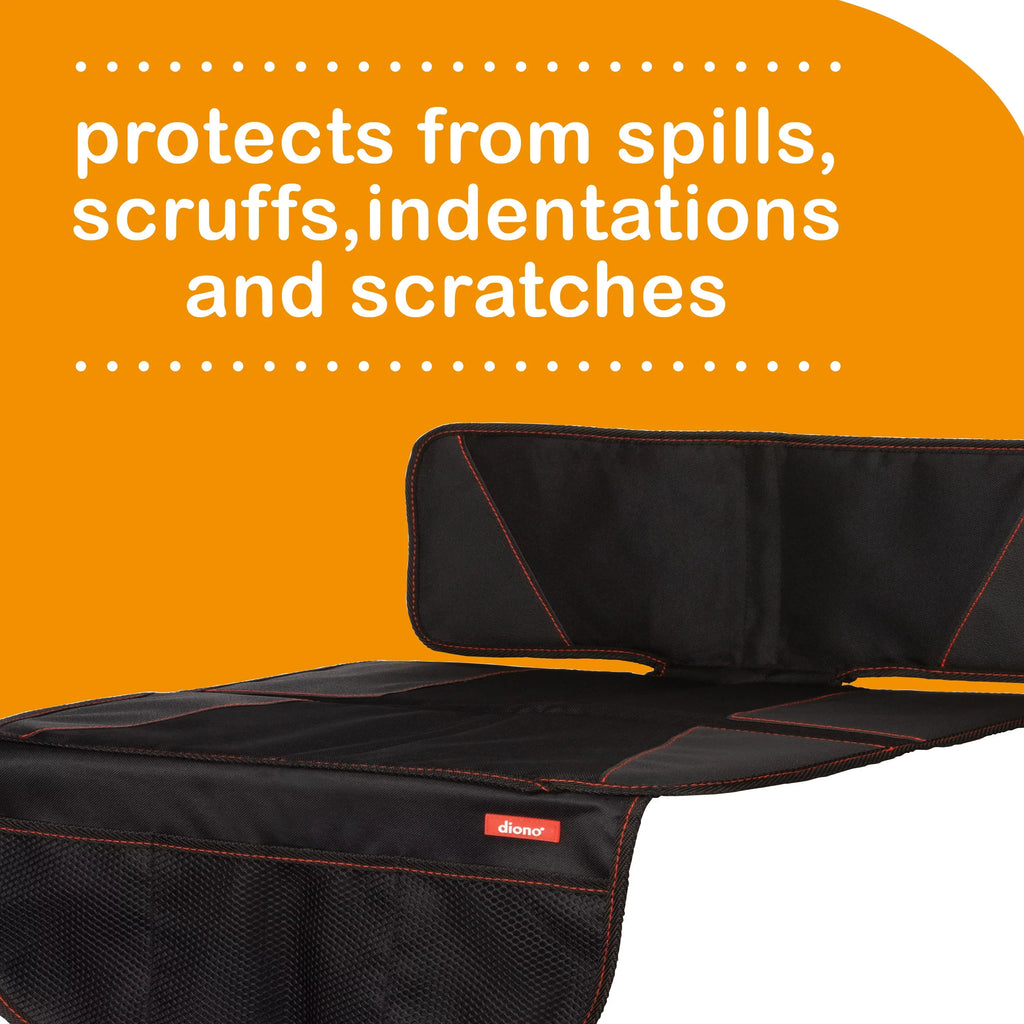 Diono Super Mat 2 Pack Car Seat Protector, Crash Tested, Water Resistant, Black
