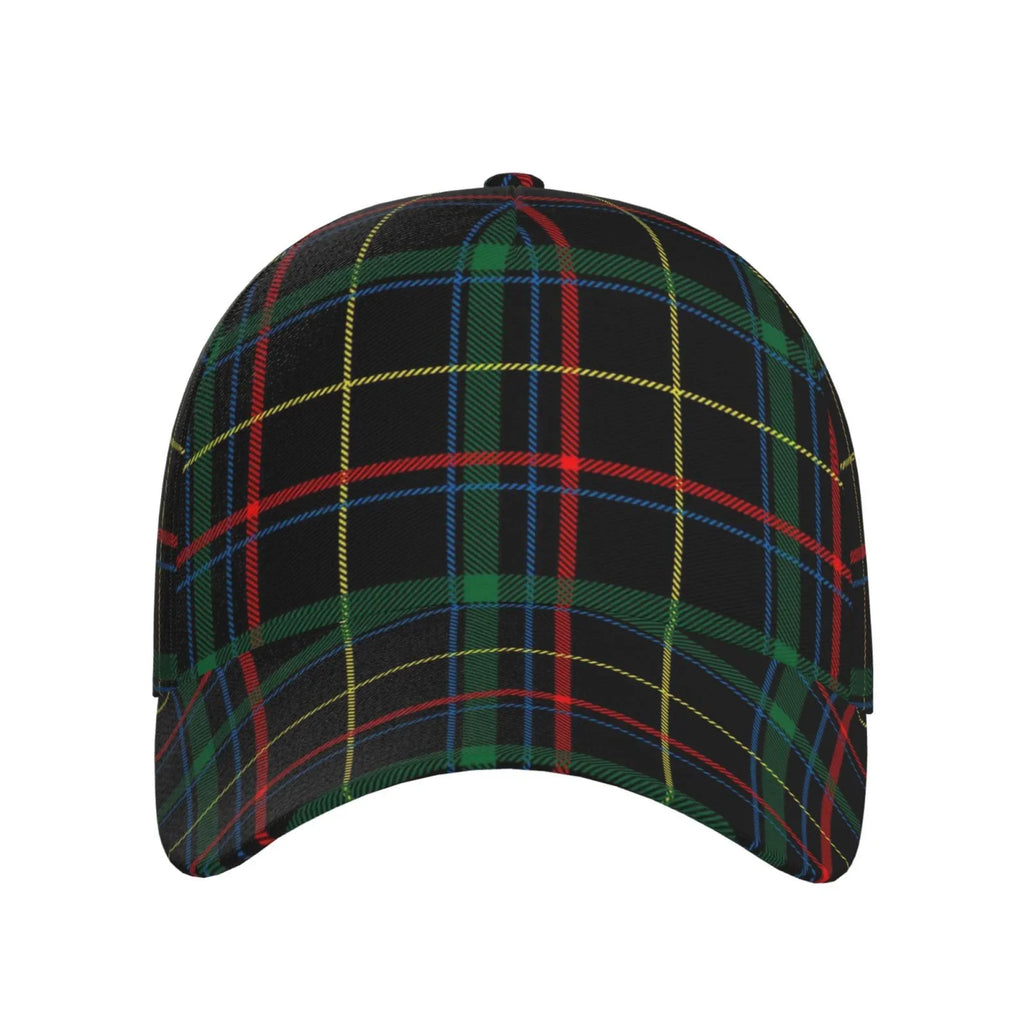 Balery Baseball Cap Adjustable Size for Running Workouts and Outdoor Activities All Seasons Dad Hat(Buffalo Plaid Dark Green)