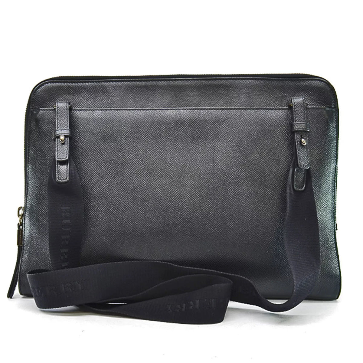 Pre-Owned Burberry BURBERRY Bag Black Leather Nylon Canvas Shoulder Men (Good)