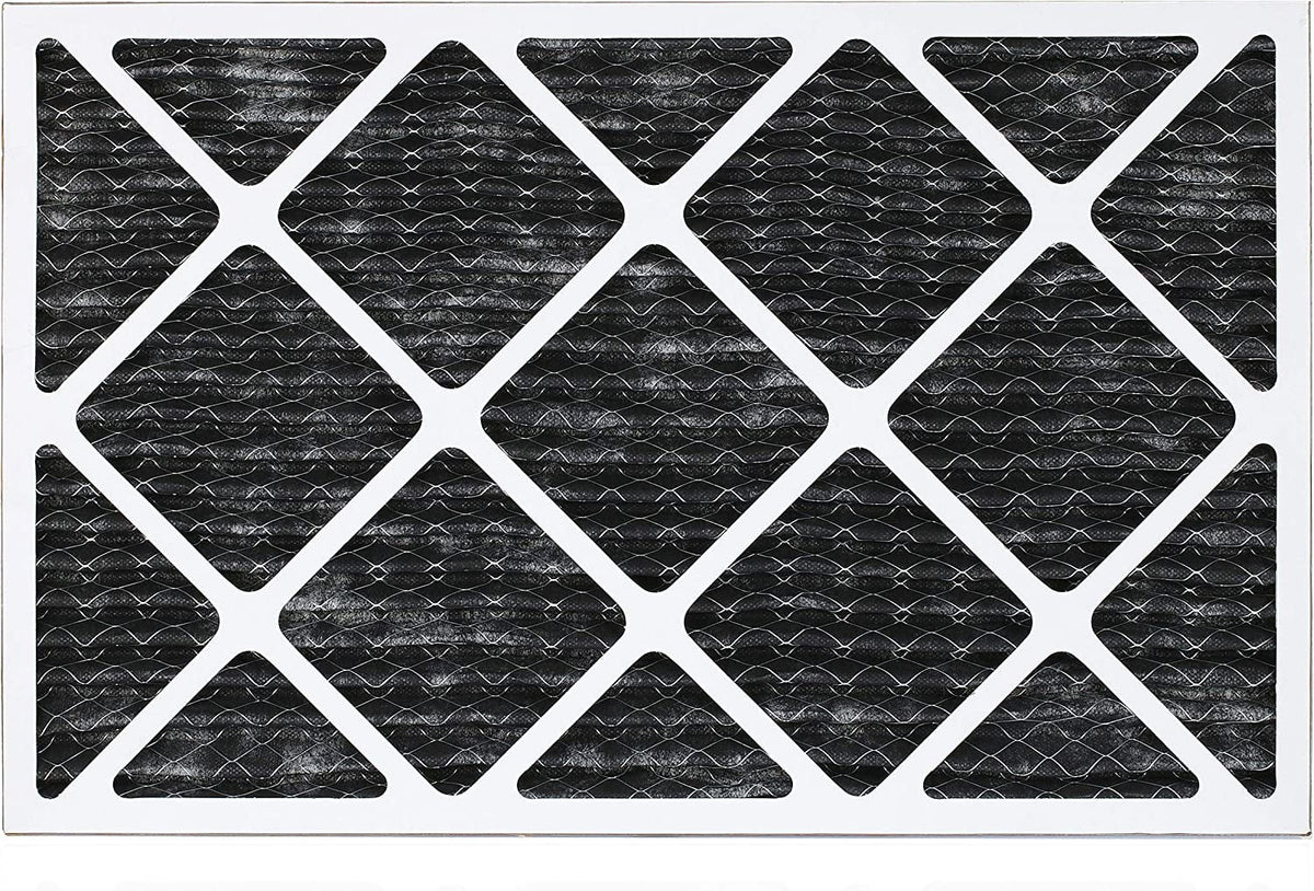 Filterbuy 17x25x1 MERV 8 Odor Eliminator Pleated HVAC AC Furnace Air Filters with Activated Carbon (12-Pack)