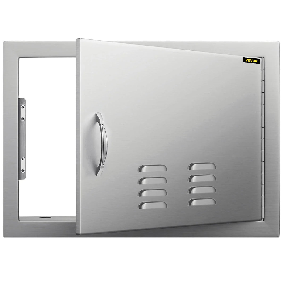 BBQ Access Door 24x17 Inch: Stainless Steel Single Horizontal Island Door with Vents