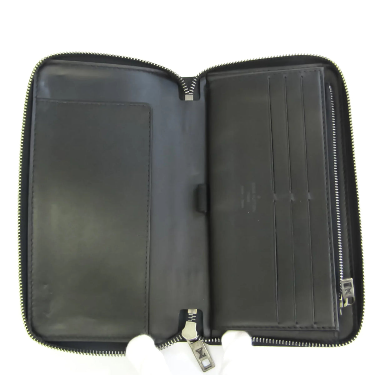 Pre-Owned Louis Vuitton Zippy Organizer M97026 Men's Utah Leather Long Wallet (bi-fold) Basalt (Good)