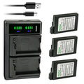 Kastar 3-Pack PSP 110 Battery and LTD2 USB Charger Replacement for Sony PSP-2009, PSP-2010, PSP-3000, PSP-3001, PSP-3002, PSP-3003, PSP-3004, PSP-3005, PSP-3006, PSP-3007, PSP-3008, PSP-3009, PSP-3010