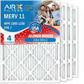 16x30x1 Air Filter MERV 11 Comparable to MPR 1000, MPR 1200 & FPR 7 Electrostatic Pleated Air Conditioner Filter 4 Pack HVAC Premium USA Made 16x30x1 Furnace Filters by AIRX FILTERS WICKED CLEAN AIR.