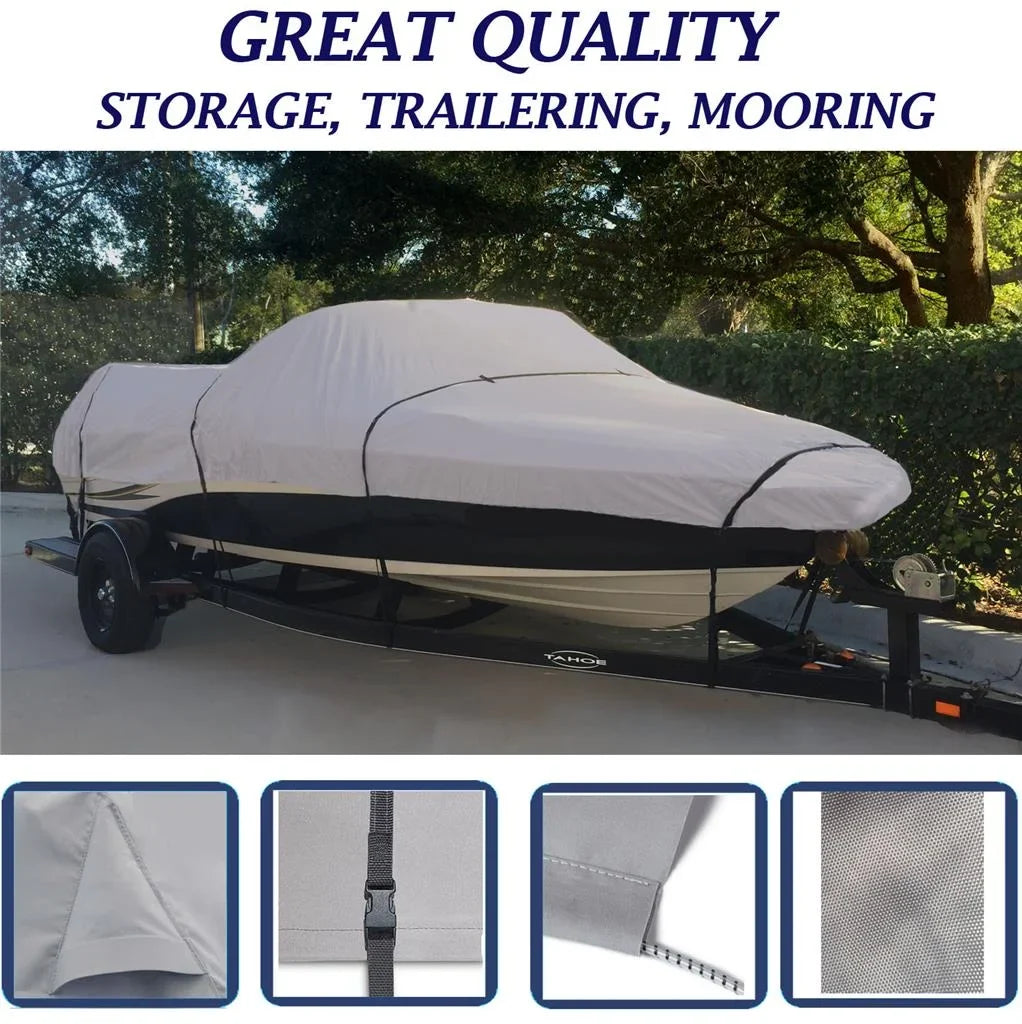 BOAT COVER Compatible for NORTH RIVER SEAHAWK 21' O/B COVERED AS I/O 2013-2015 STORAGE, TRAVEL, LIFT