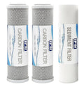 IPW Industries Inc. 3-Pack Replacement Filter Kit for Krystal Pure KR15 RO System - Includes Carbon Block Filters & Polypropylene Sediment Filter
