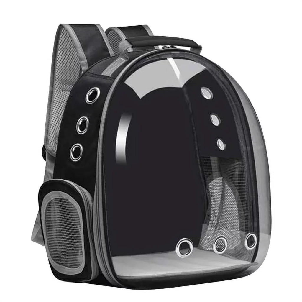 Cat Backpack Carriers Bag, Dog Backpack, Pet Bubble Backpack for Small Cats Puppies Dogs Bunny, Airline-Approved Ventilate Transparent Capsule Backpack for Travel, Hiking and Outdoor Use- Black