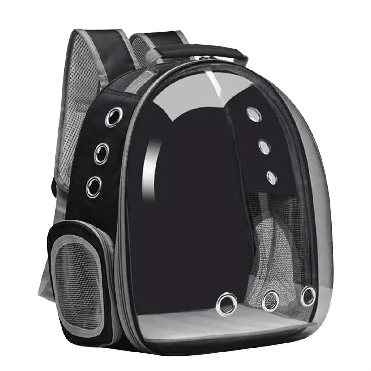 Cat Backpack Carriers Bag, Dog Backpack, Pet Bubble Backpack for Small Cats Puppies Dogs Bunny, Airline-Approved Ventilate Transparent Capsule Backpack for Travel, Hiking and Outdoor Use- Black