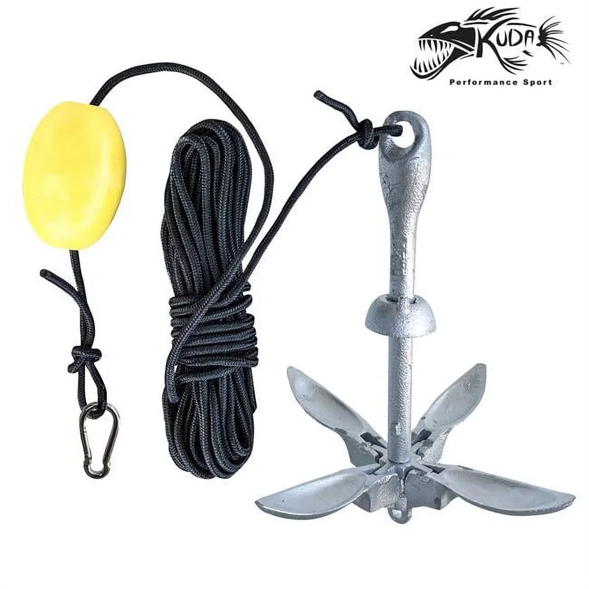 Kuda SUPA35 Kayak or Stand Up Paddle Board Anchor - Black, Silver & Yellow
