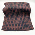 Pre-Owned FENDI Zucca Muffler Stole All Over Pattern FF Brown Women's Men's Fashion Old Clothes (Good)