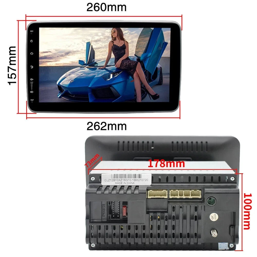 Jahy2Tech 10 Inch On-Board Android 9.1 GPS Wifi Dual Din Touch Screen Player Navigation