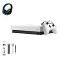 Microsoft Xbox One X 1TB, 4K Ultra HD White with BOLT AXTION Cleaning Kit Headset Bundle Like New