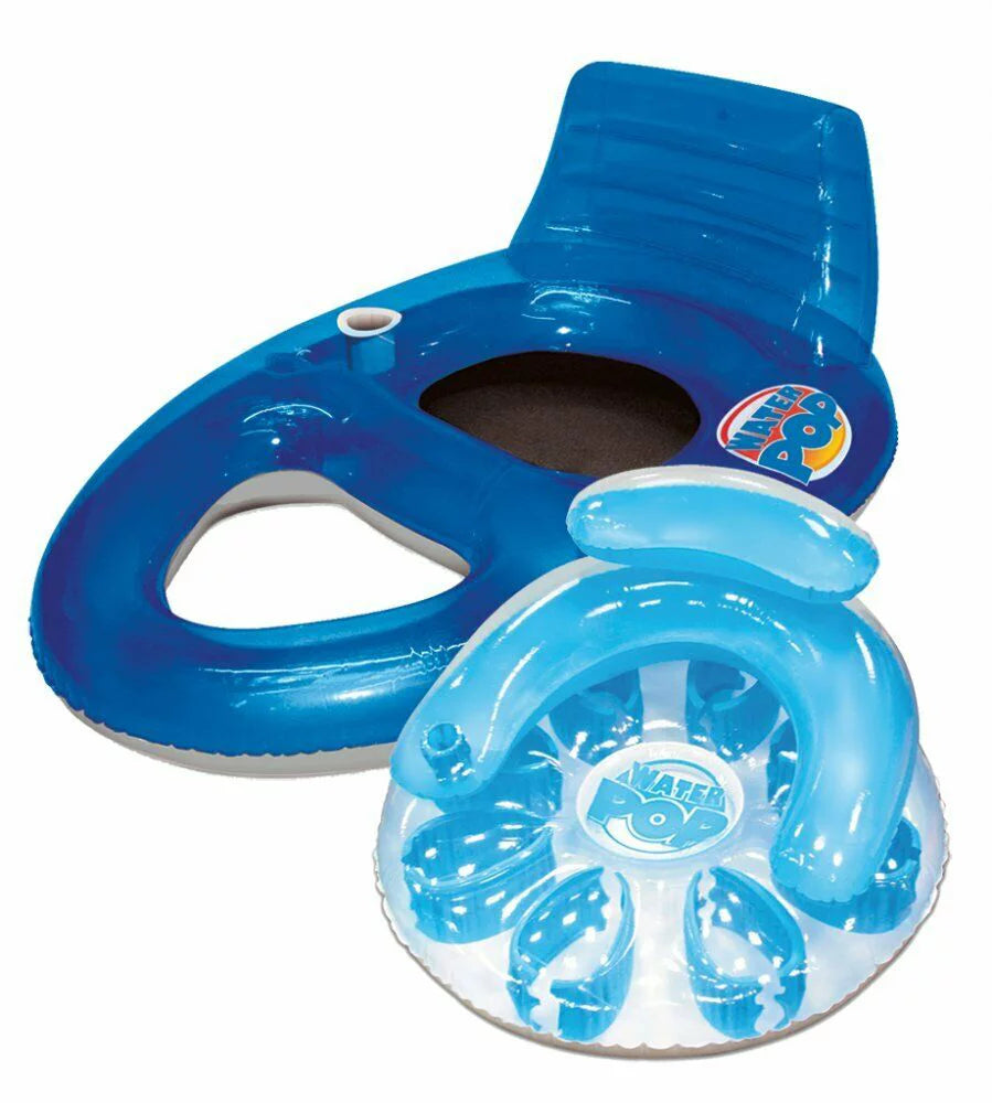 Poolmaster Water Pop Circular and Oval Inflated Swimming Pool Lounges - 2 Pack