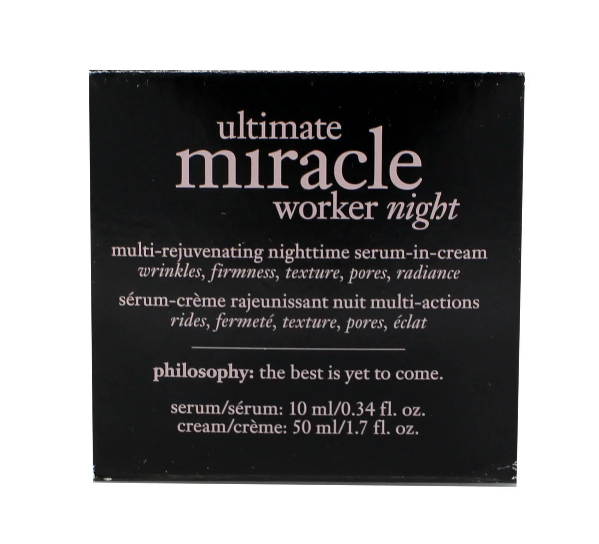 Philosophy Ultimate Miracle Worker Night Multi Rejuvenating Nighttime Serum-In-Cream 0.34 Oz / 1.7 Oz