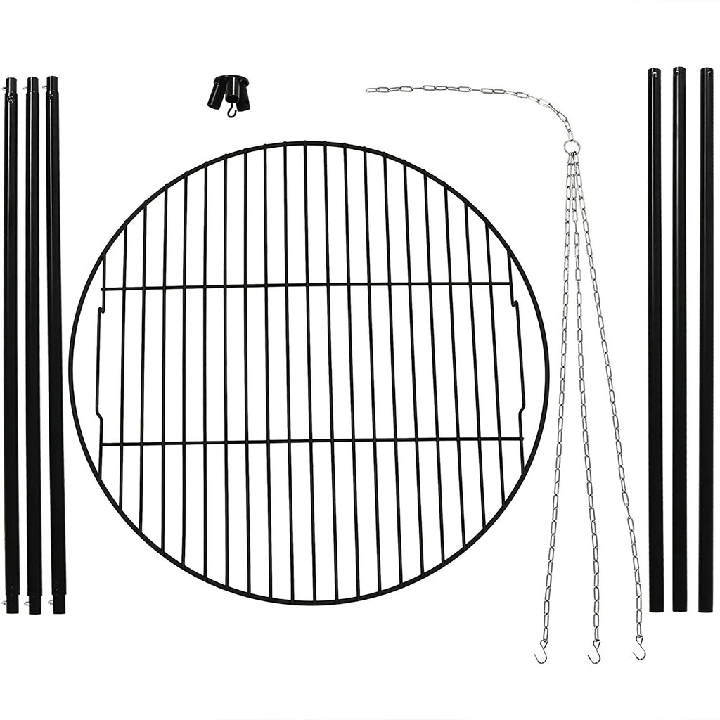 Sunnydaze Tripod Grilling Set with Cooking Grate - 22" Diameter