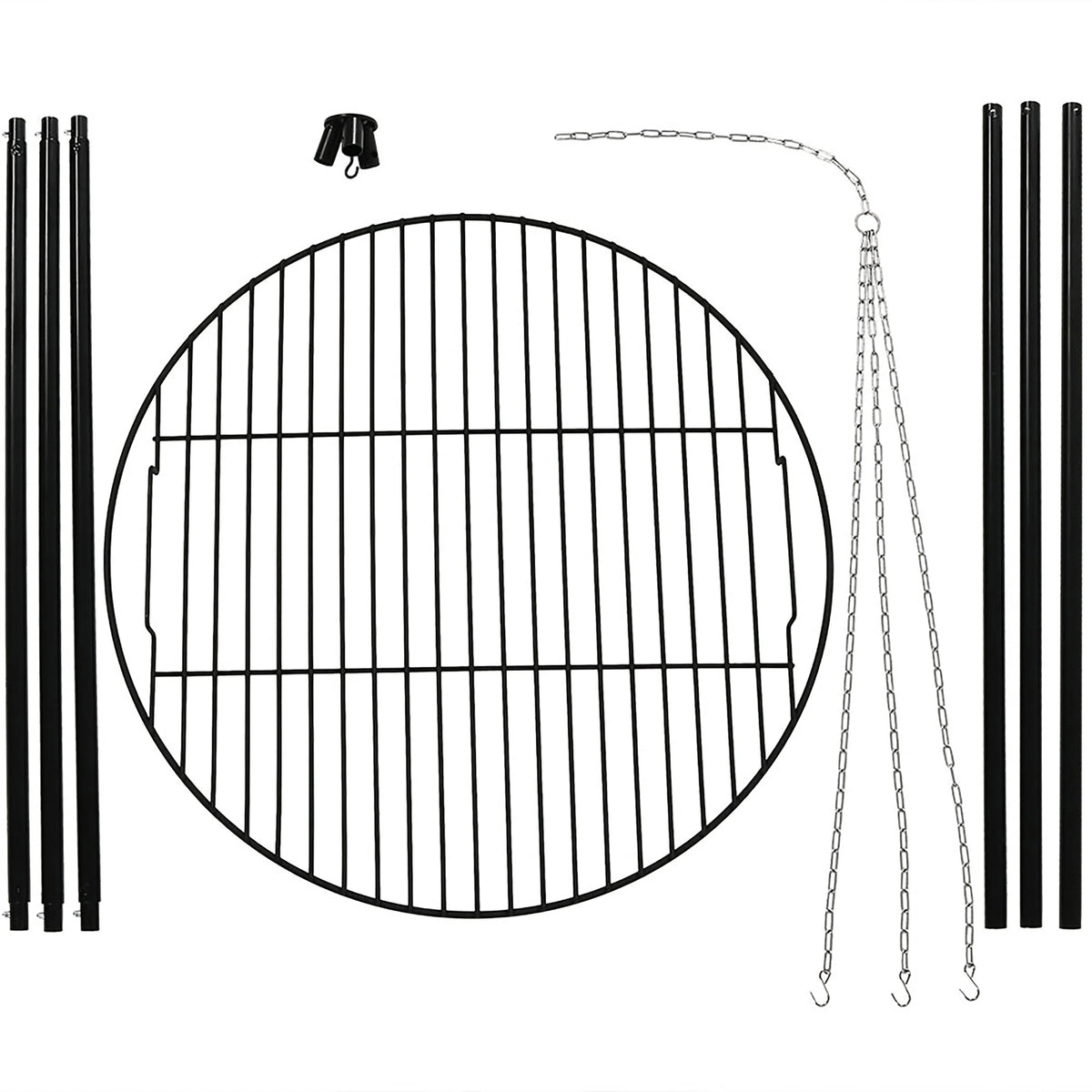 Sunnydaze Tripod Grilling Set with Cooking Grate - 22" Diameter