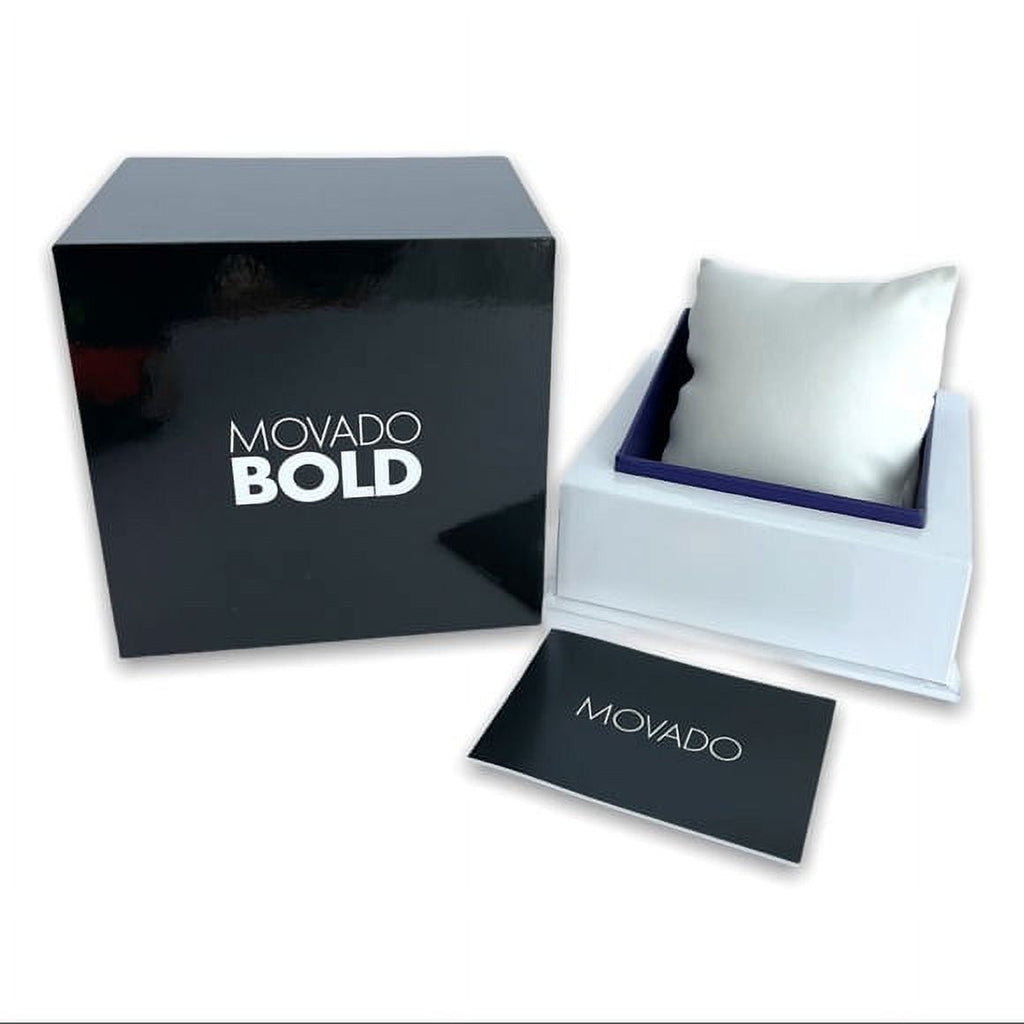 MOVADO 3600916 BOLD ACCESS GREY DIAL BROWN LEATHER BAND MENS WATCH