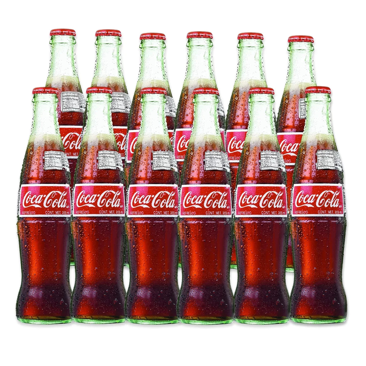 Mexican Coke Authentic Real Cane Sugar Sweetened 12/12 fl. oz. (355ml) Glass Bottle Case (12-Pack)