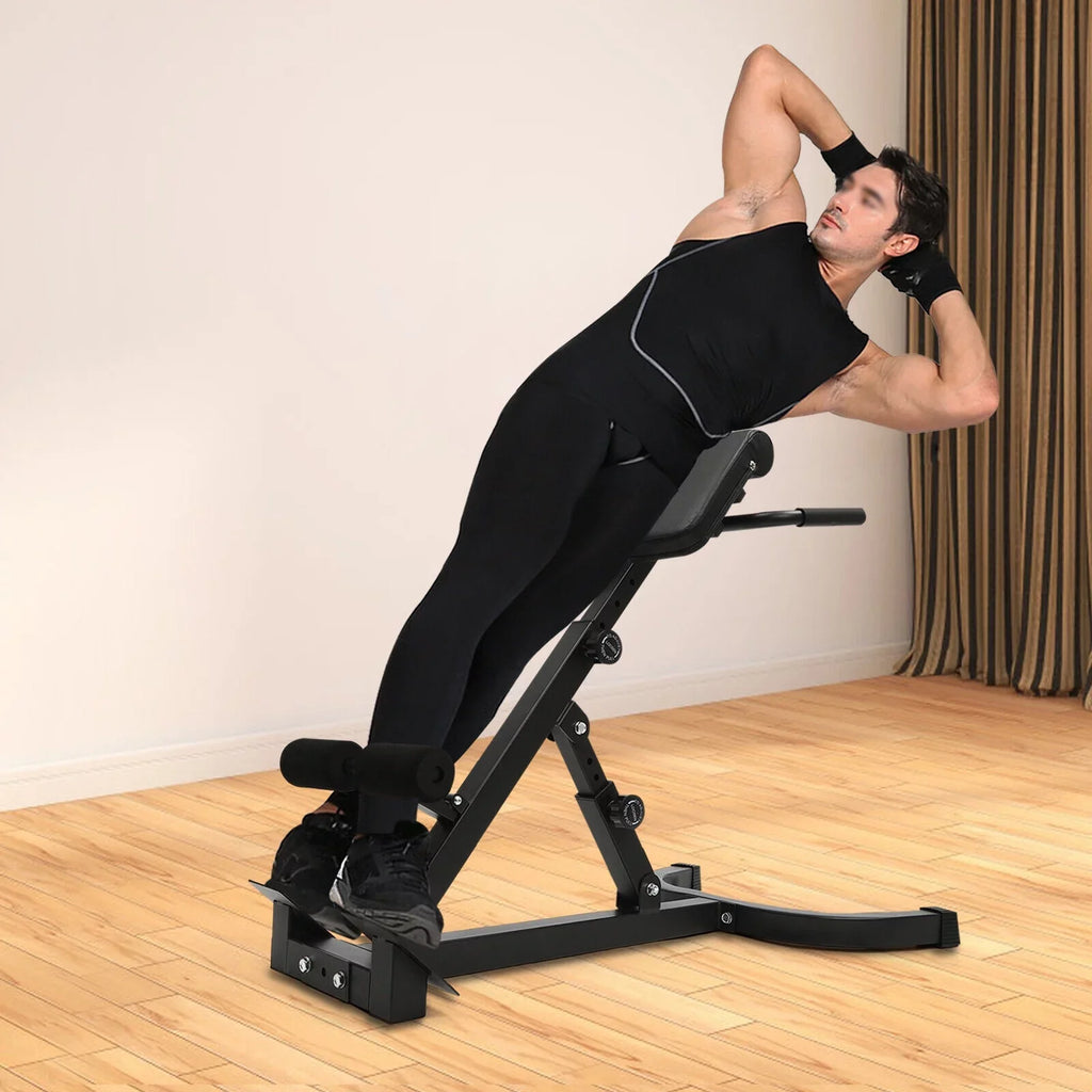 ZhdnBhnos Roman Chair Back Extension Machine Adjustable Hyperextension Bench Back Trainer