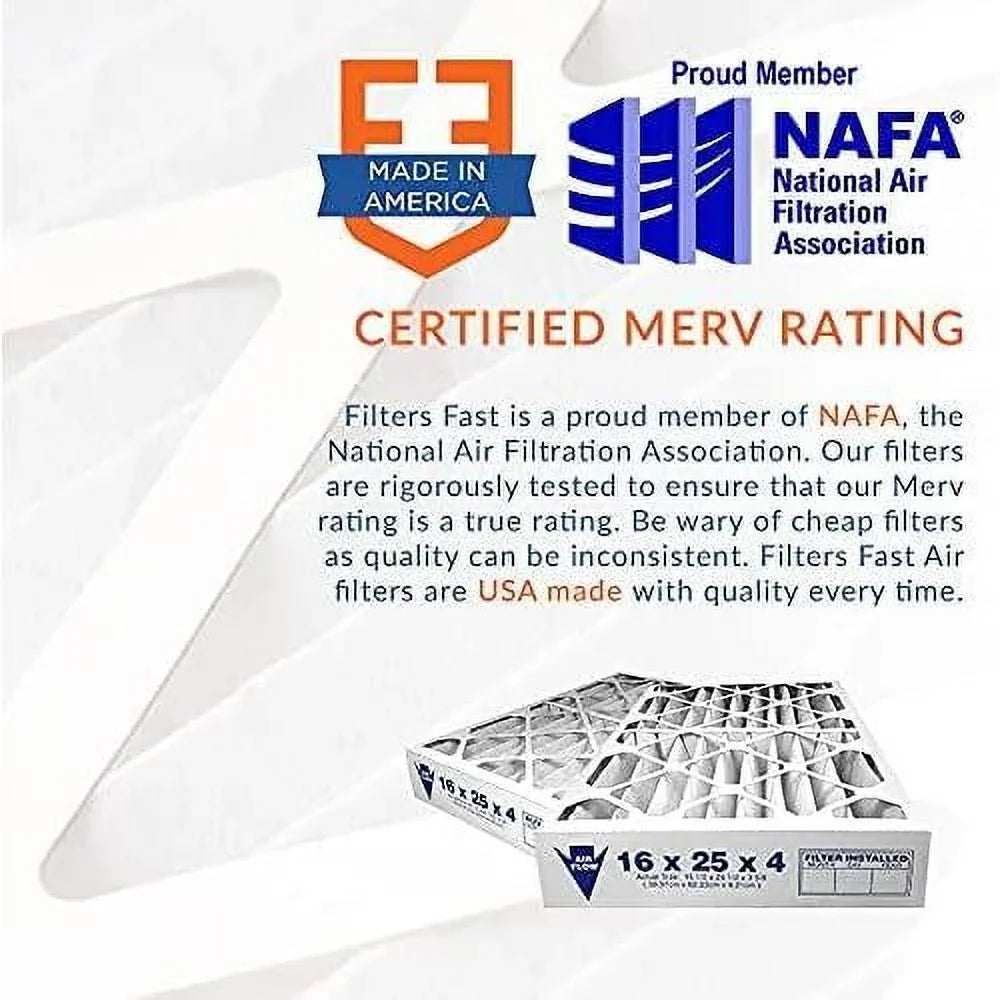 Compatible With Replacement For FC100A1037 20" X 25" X 5" (Actual Size: 19 7/8" X 24 7/8" X 4 3/8") MERV 13 2-Pack