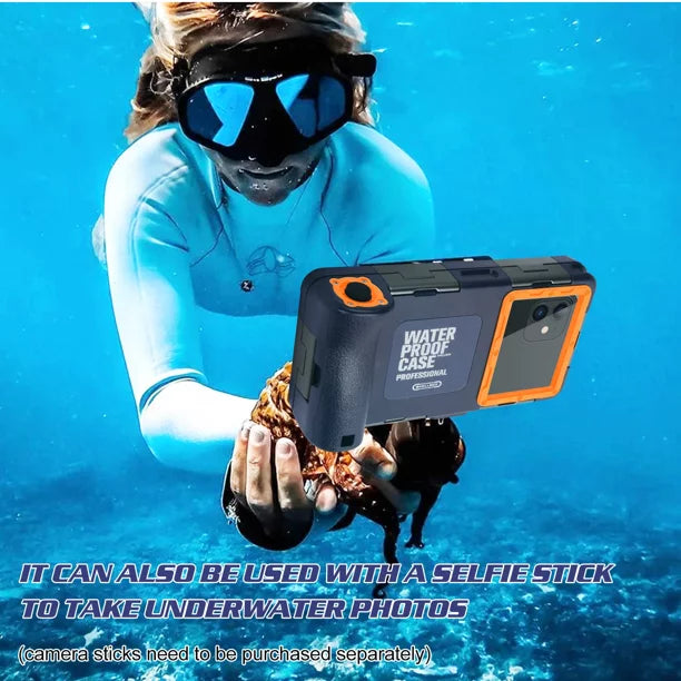 UrbanX Professional [15m/50ft] Swimming Diving Surfing Snorkeling Photo Video Waterproof Protective Case Underwater Housing for Tecno Camon iACE2X And all Phones Up to 6.9 Inch LCD with Lanyard