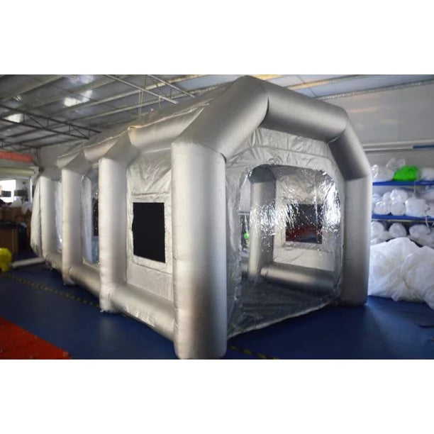 INTBUYING Blow-up Spray Finish Room Car Finish Portable Cabin with 2 Blowers Tent External 19.6*9.8*8.2ft