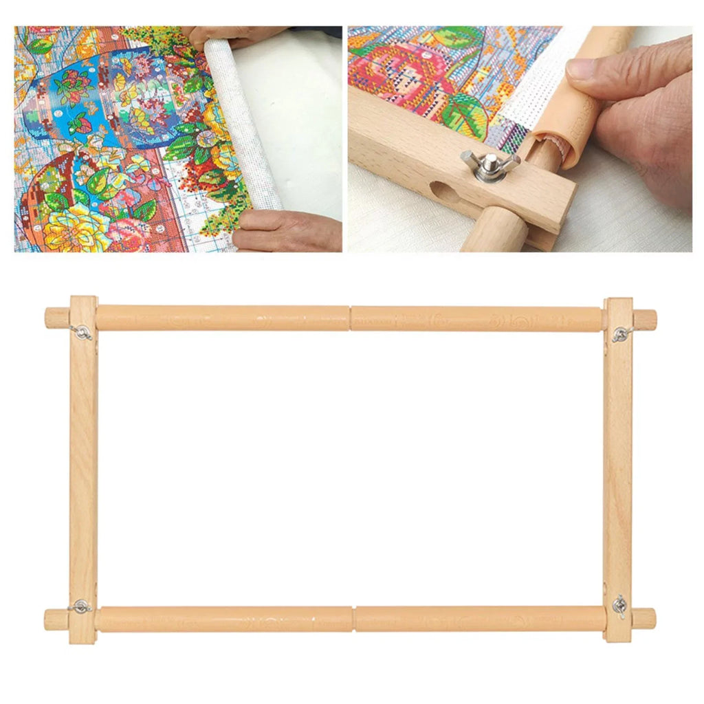 Tapestry Scroll Universal Embroidery Needlework Frame Holder Cross Stitch DIY Sewing Hoop for Coat
