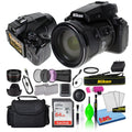 Nikon COOLPIX P950 16MP Super Zoom Digital Camera (26532) Package with 64GB SD Card + Bag + Filters + Extra Battery + Telephoto Lens + More