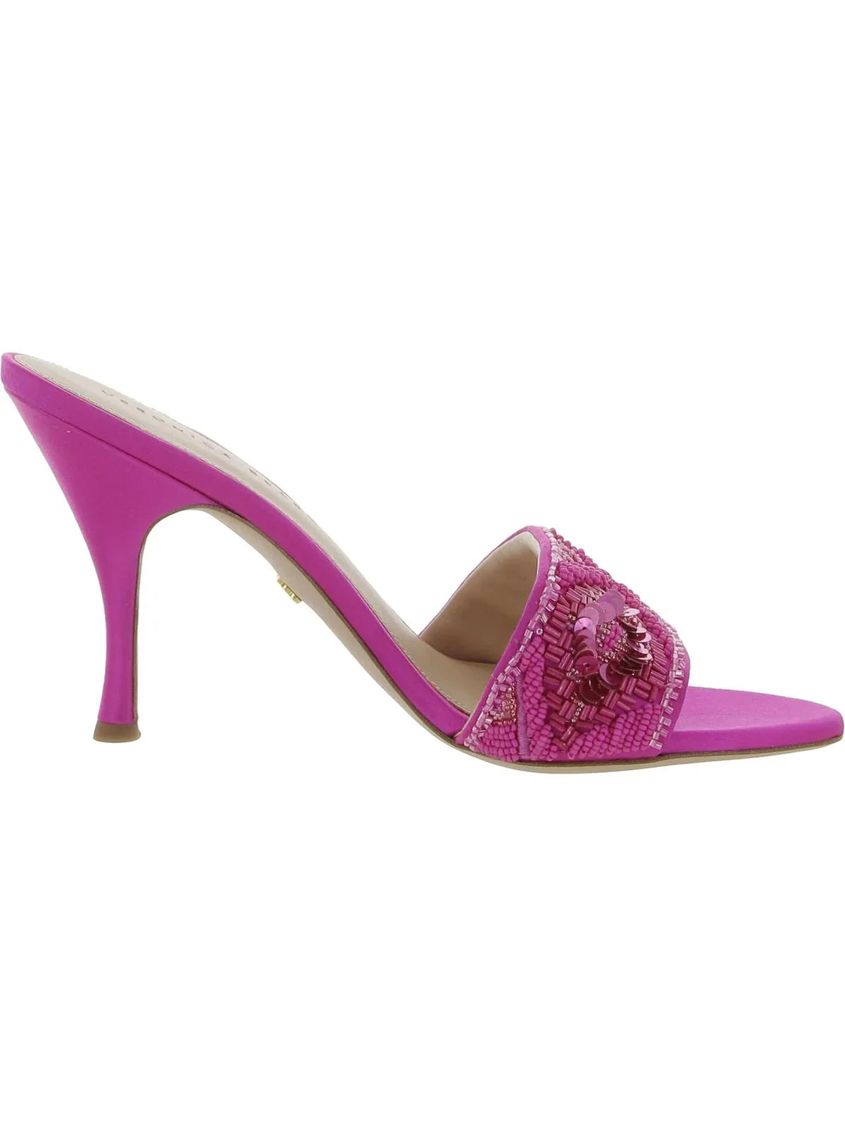 Veronica Beard Womens Braxton Satin Embellished Heels