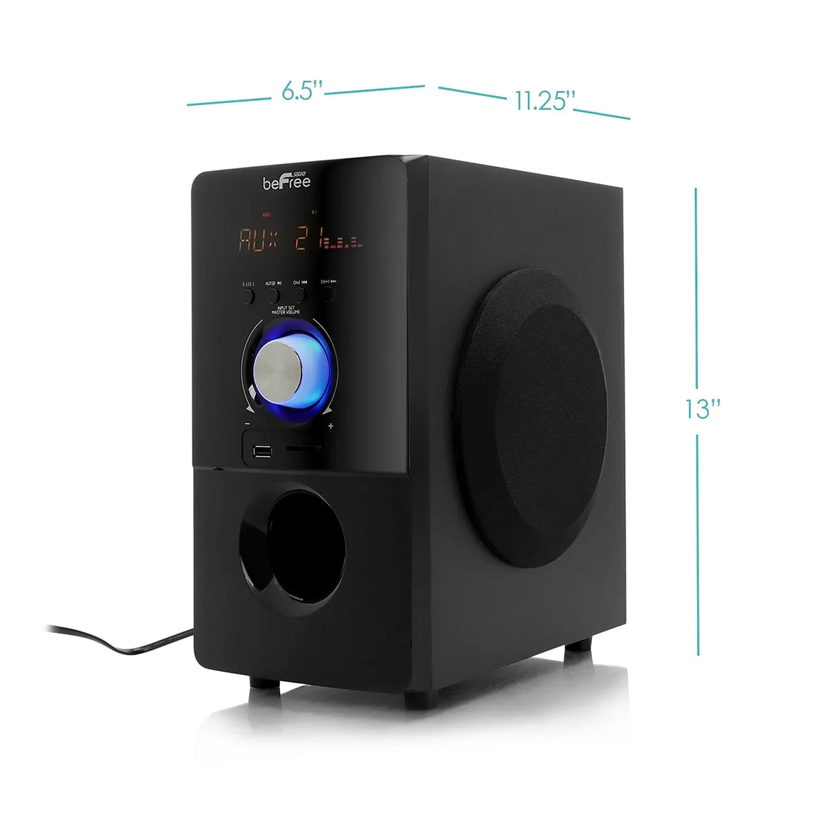 beFree Sound 93695498M 80 W 5.1 Channel Surround Sound Speaker Black (93695498M)