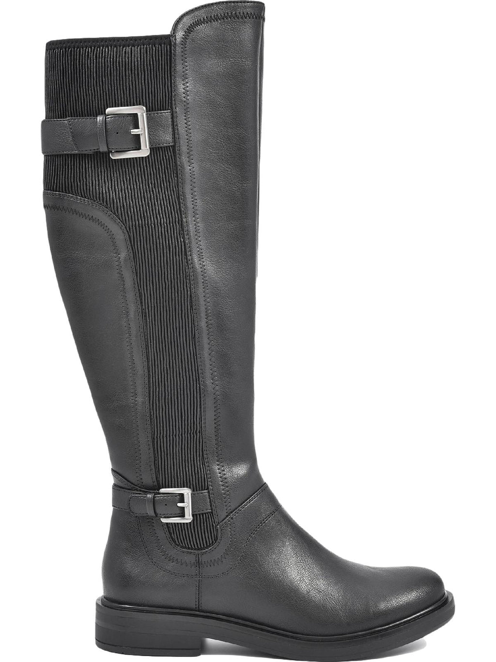 White Mountain Womens MEDITATE Faux Leather Block Heel Knee-High Boots